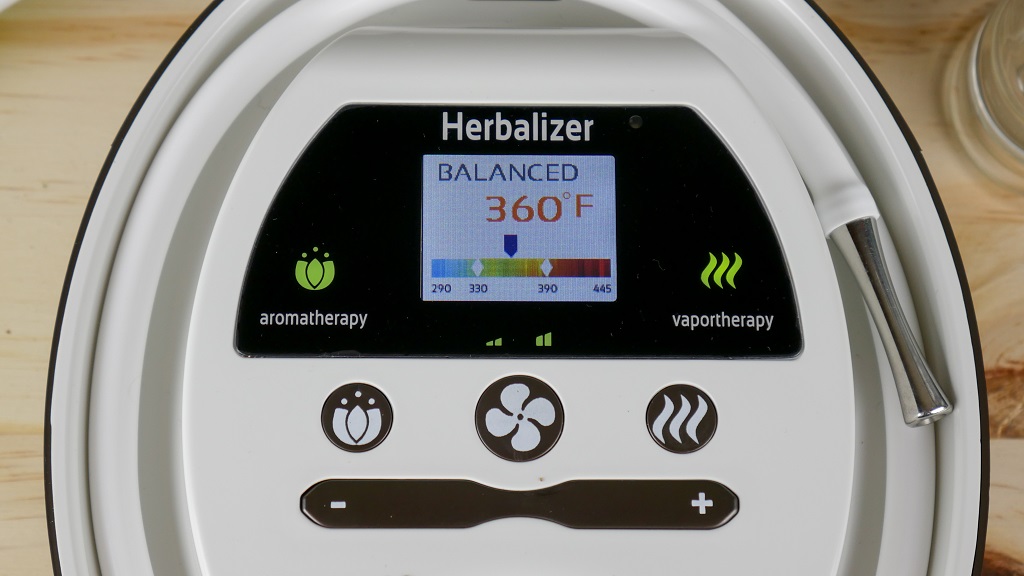 herbalizer display and temp buttons