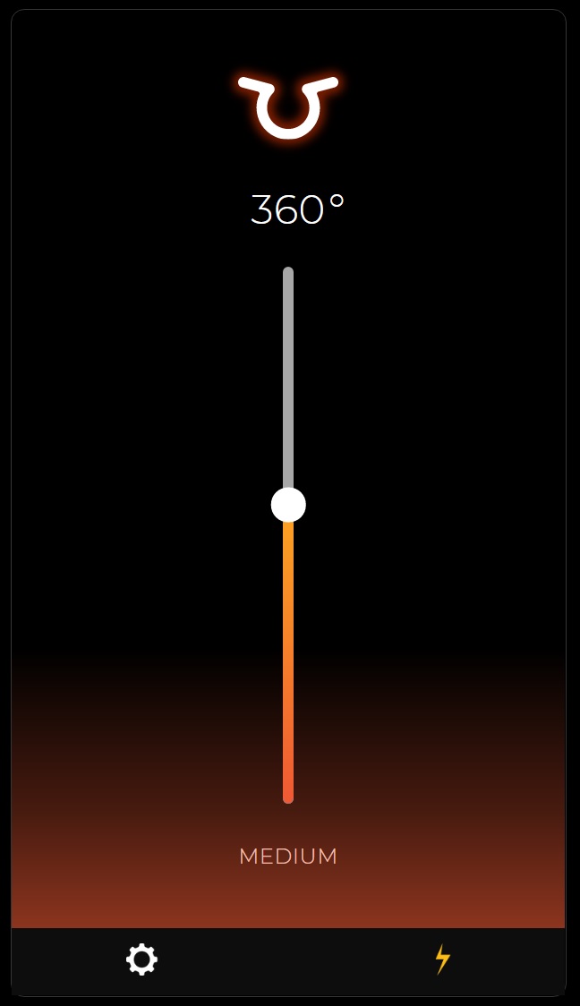 Firefly Vaporizer APP Home Screen