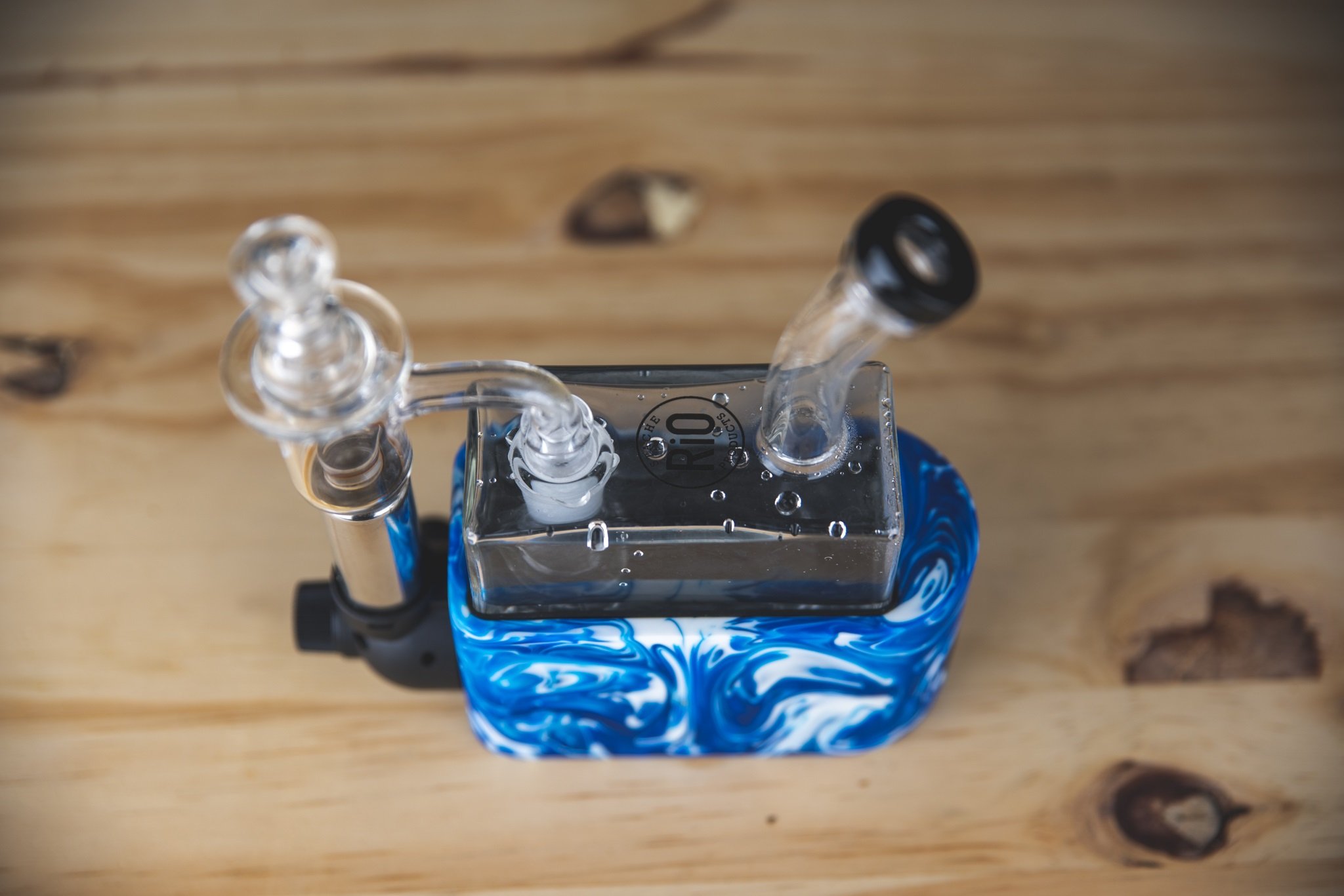 RIO by Stache Products Label on Bubbler