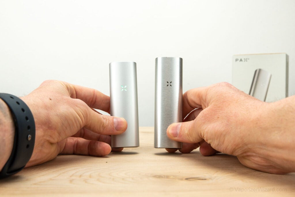 Pax Mini vs. Pax 2 Size-in-Hand